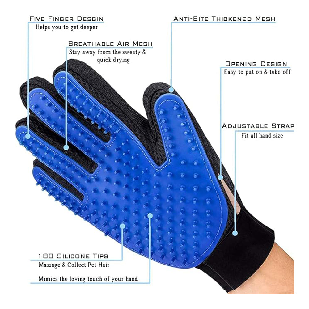 Gentle De-Shedding Gloves for Happy, Clean Pets