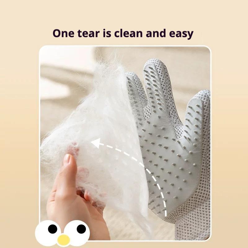 Pet Grooming Gloves for Effortless Cleaning and Massage