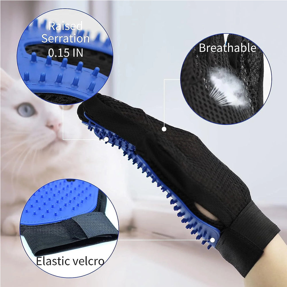 Gentle De-Shedding Gloves for Happy, Clean Pets