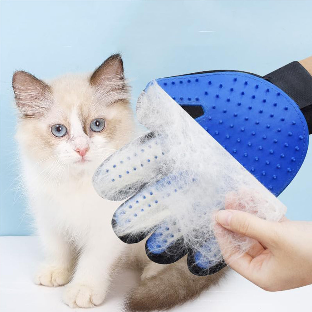 Gentle De-Shedding Gloves for Happy, Clean Pets