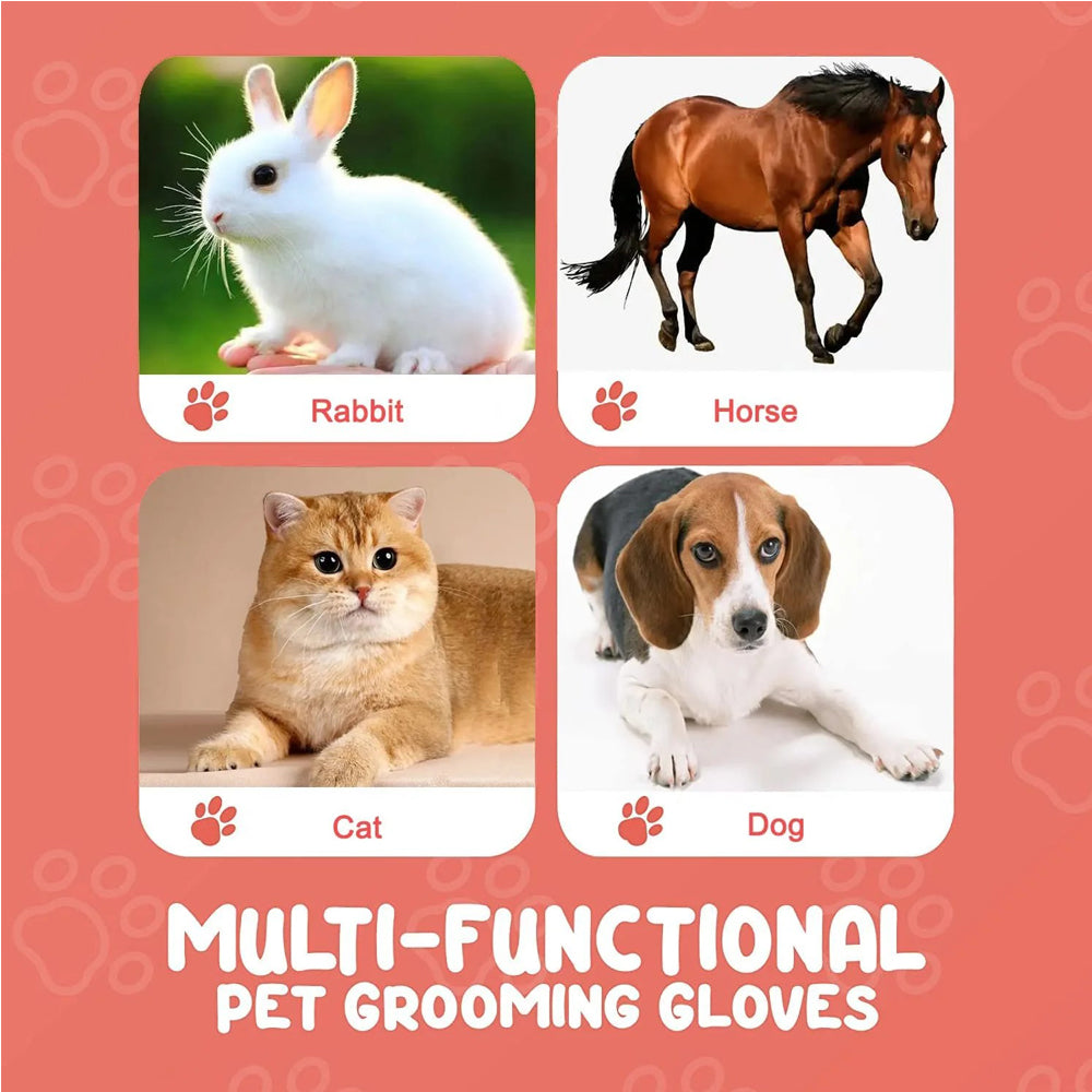 Gentle De-Shedding Gloves for Happy, Clean Pets