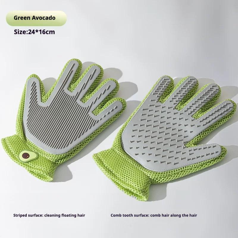 Pet Grooming Gloves for Effortless Cleaning and Massage